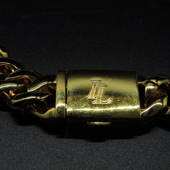 Iced London Gold Plated Diamond Prong Link Choker - Picture 11 of 11